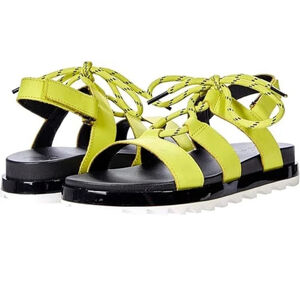 Sorel Women's Roaming Lace-Up Sandals Lime Green Size 7.5